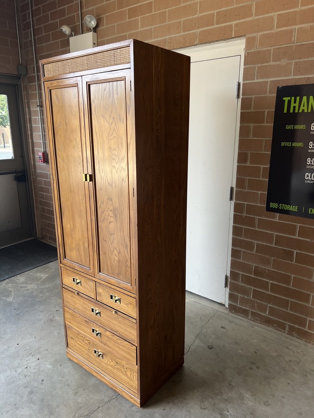 Wooden Armoire with Drawers and Shelves - photo 5