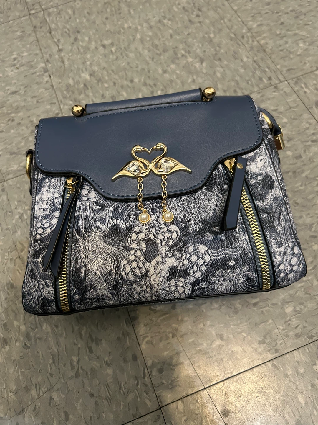 Blue Swan Decor Handbag - photo 5
