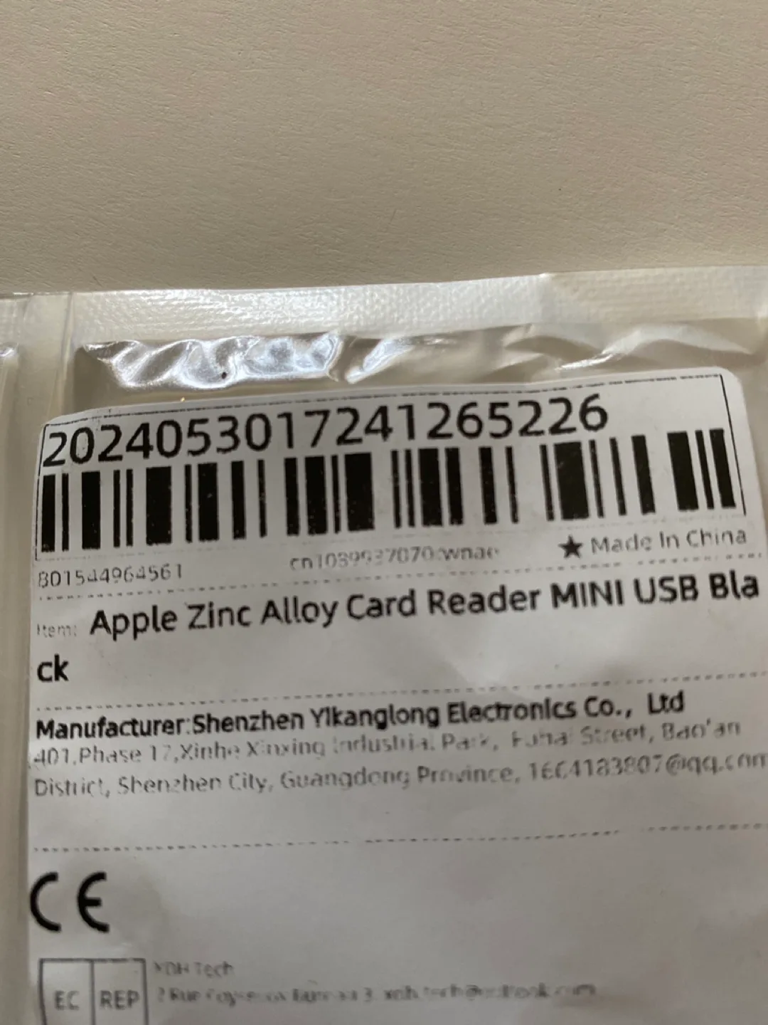 Apple Zinc Alloy Card Reader MINI USB Black image indicator(4)