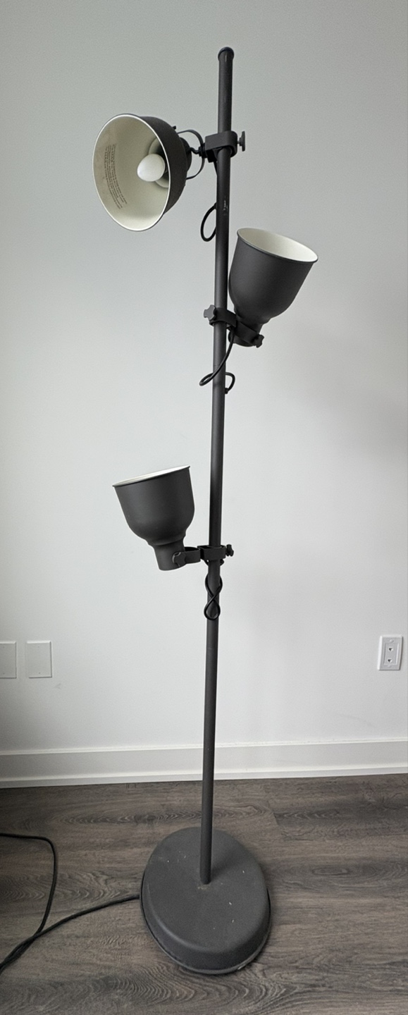 IKEA Hektar Floor Lamp - 3 Spotlights, Dark Gray - photo 2