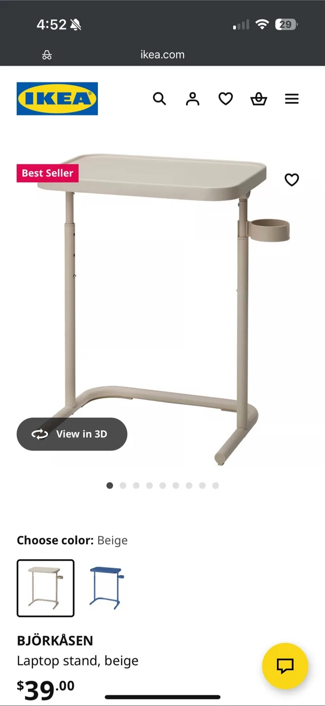 IKEA Bjorkasen Laptop Stand - Orange image indicator(2)