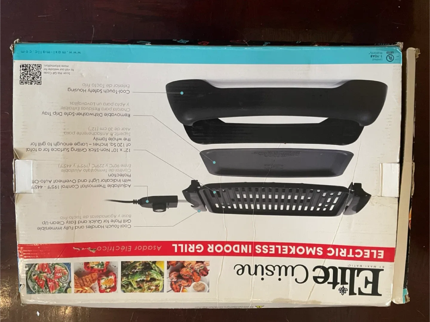 Elite Cuisine Electric Smokeless Indoor Grill - New in Box! image indicator(3)