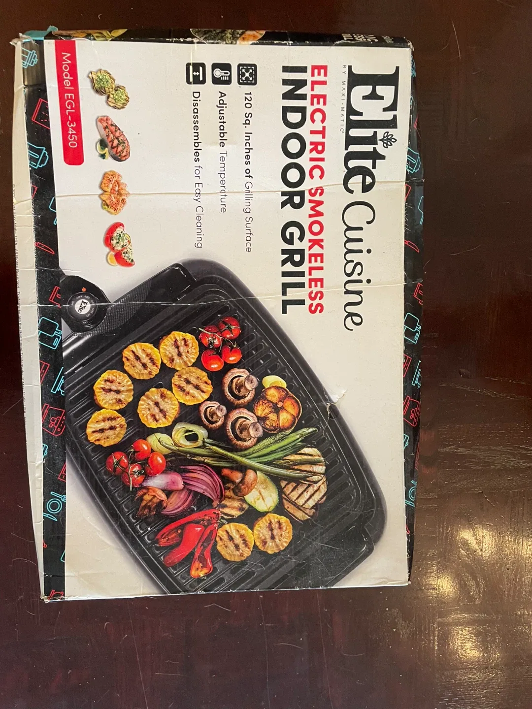 Elite Cuisine Electric Smokeless Indoor Grill - New in Box! image indicator(2)