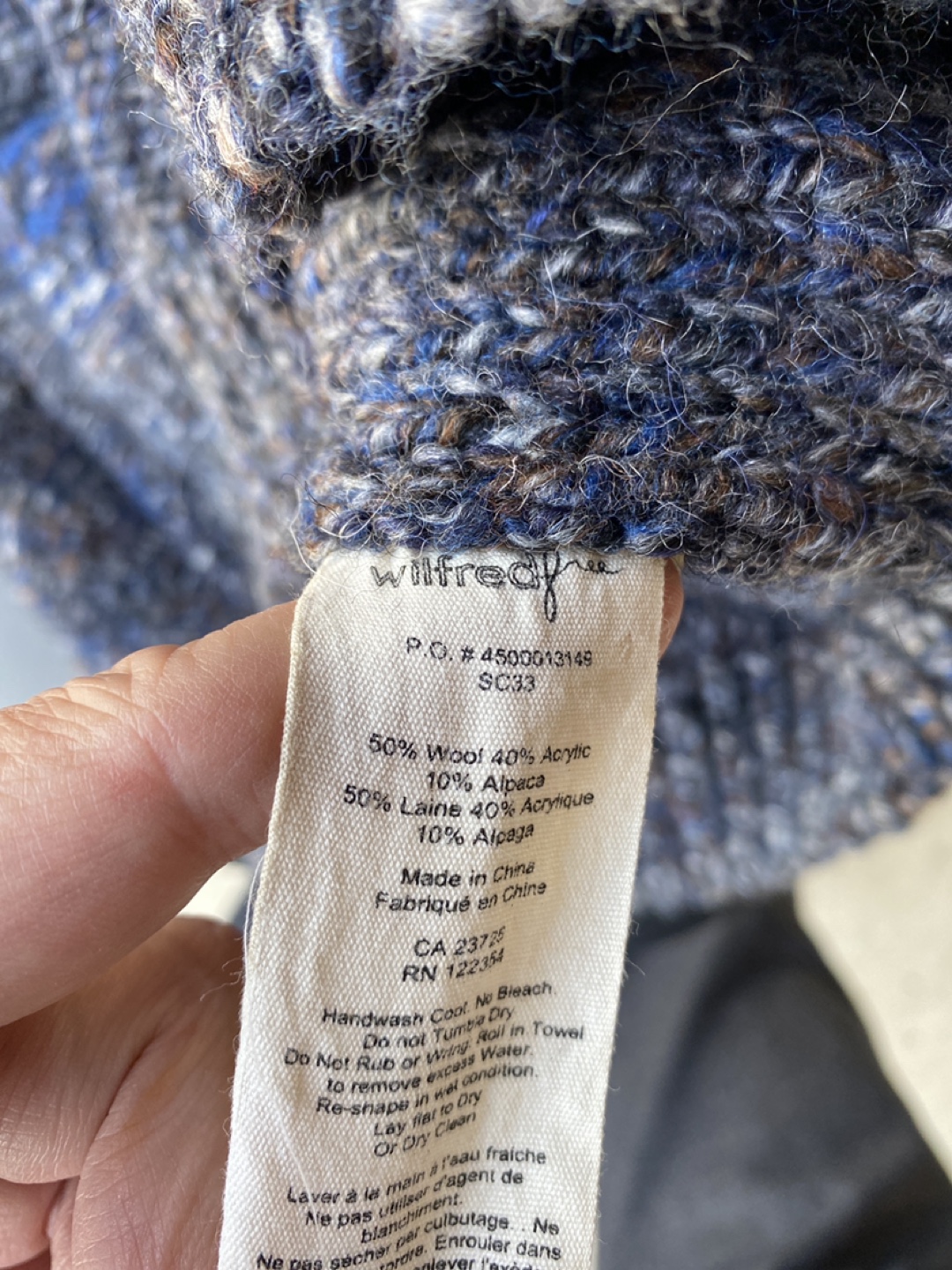 Wilfred Blue Wool Blend Cardigan - Size S - photo 4