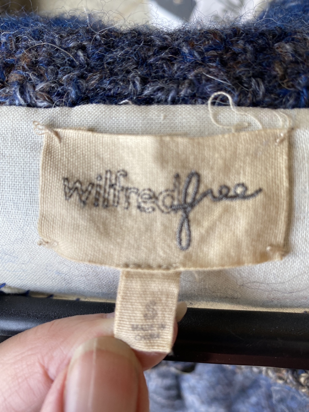 Wilfred Blue Wool Blend Cardigan - Size S - photo 3