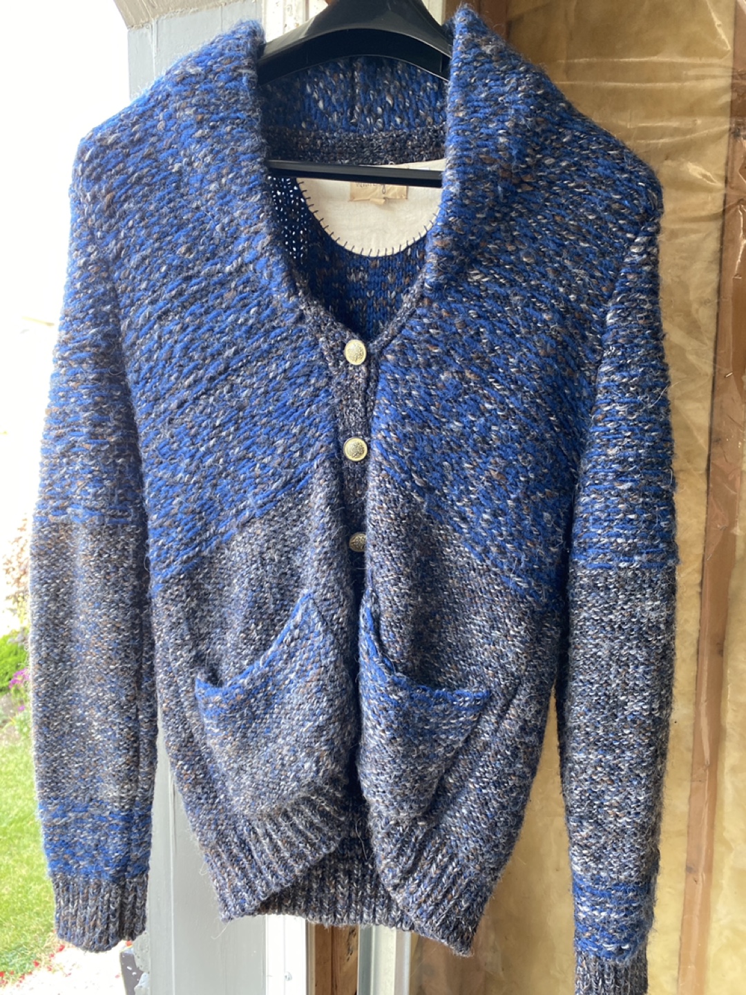 Wilfred Blue Wool Blend Cardigan - Size S