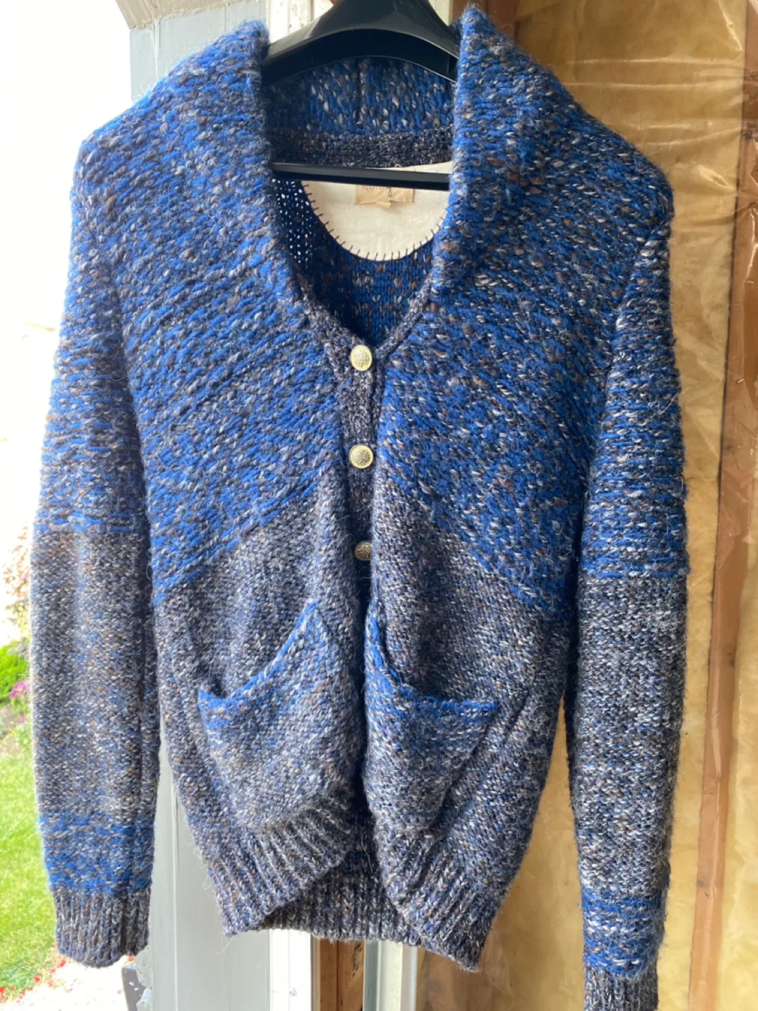 Wilfred Free Blue Wool Blend Cardigan - Size S thumbnail