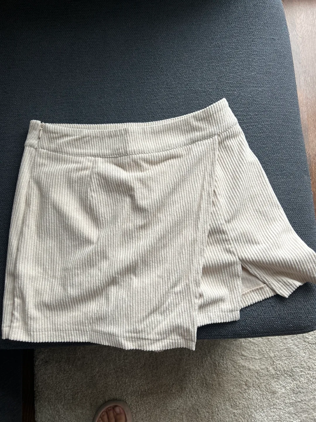 Corduroy Wrap Skirt - Beige thumbnail