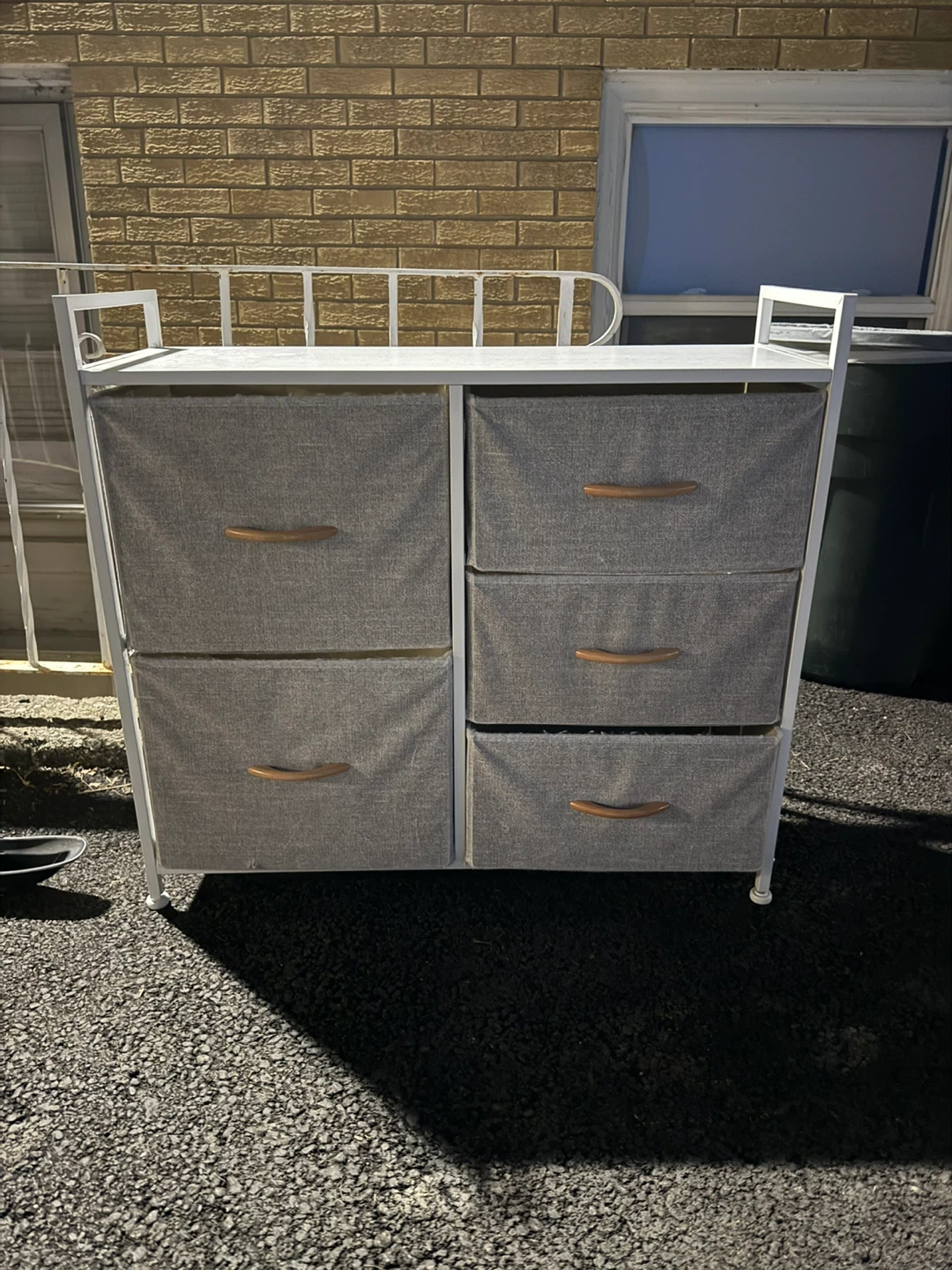 Fabric Drawer Dresser - Gray