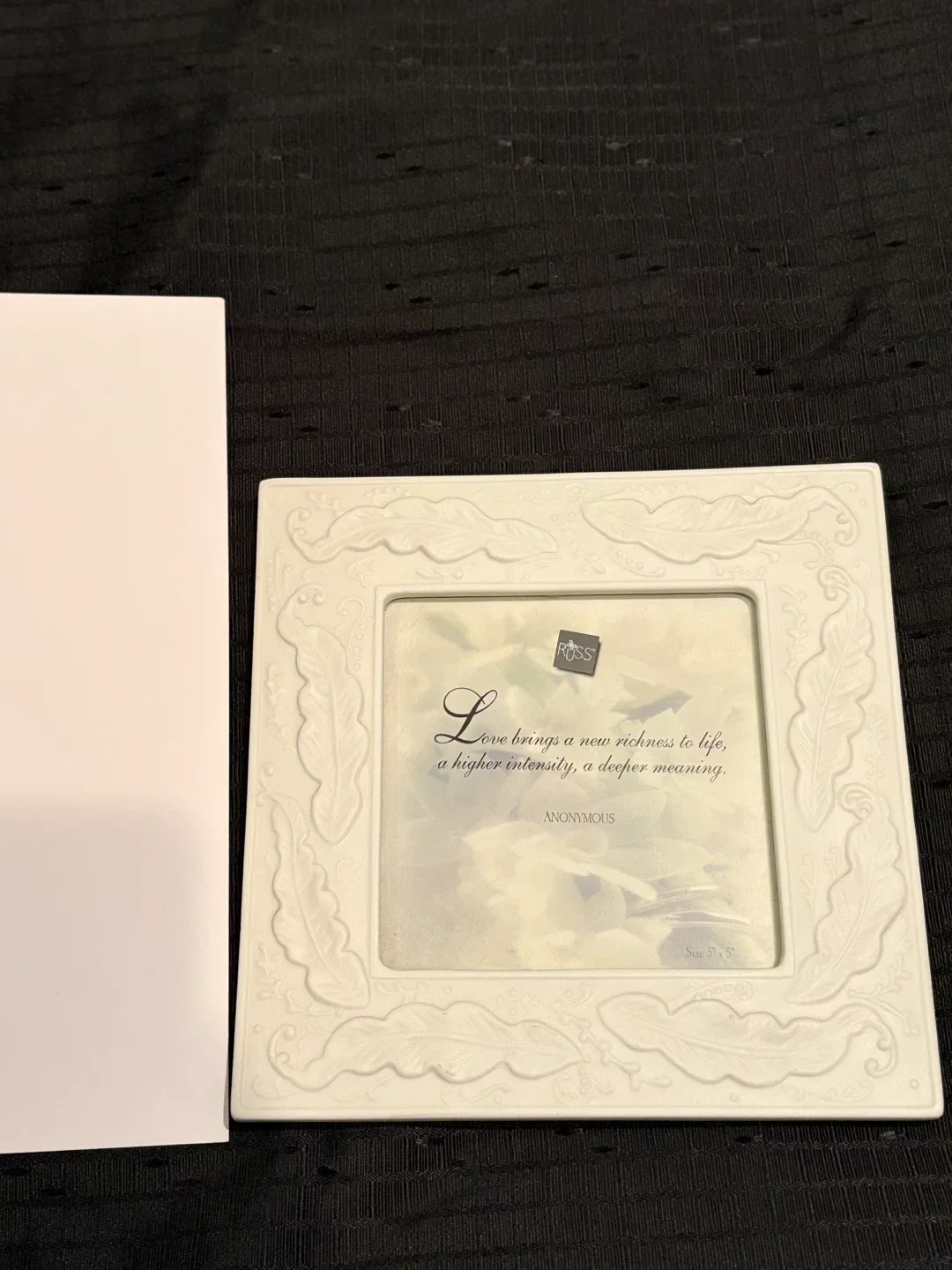 Hallmark White Picture Frame square porcelain Heavy like new 🥕 thumbnail
