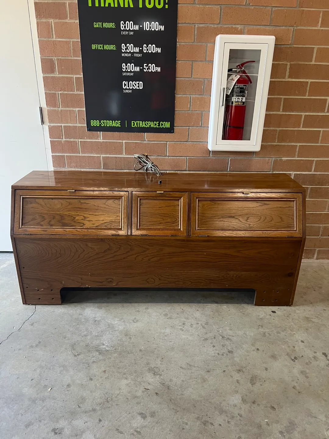 Queen Wooden Storage Cabinet