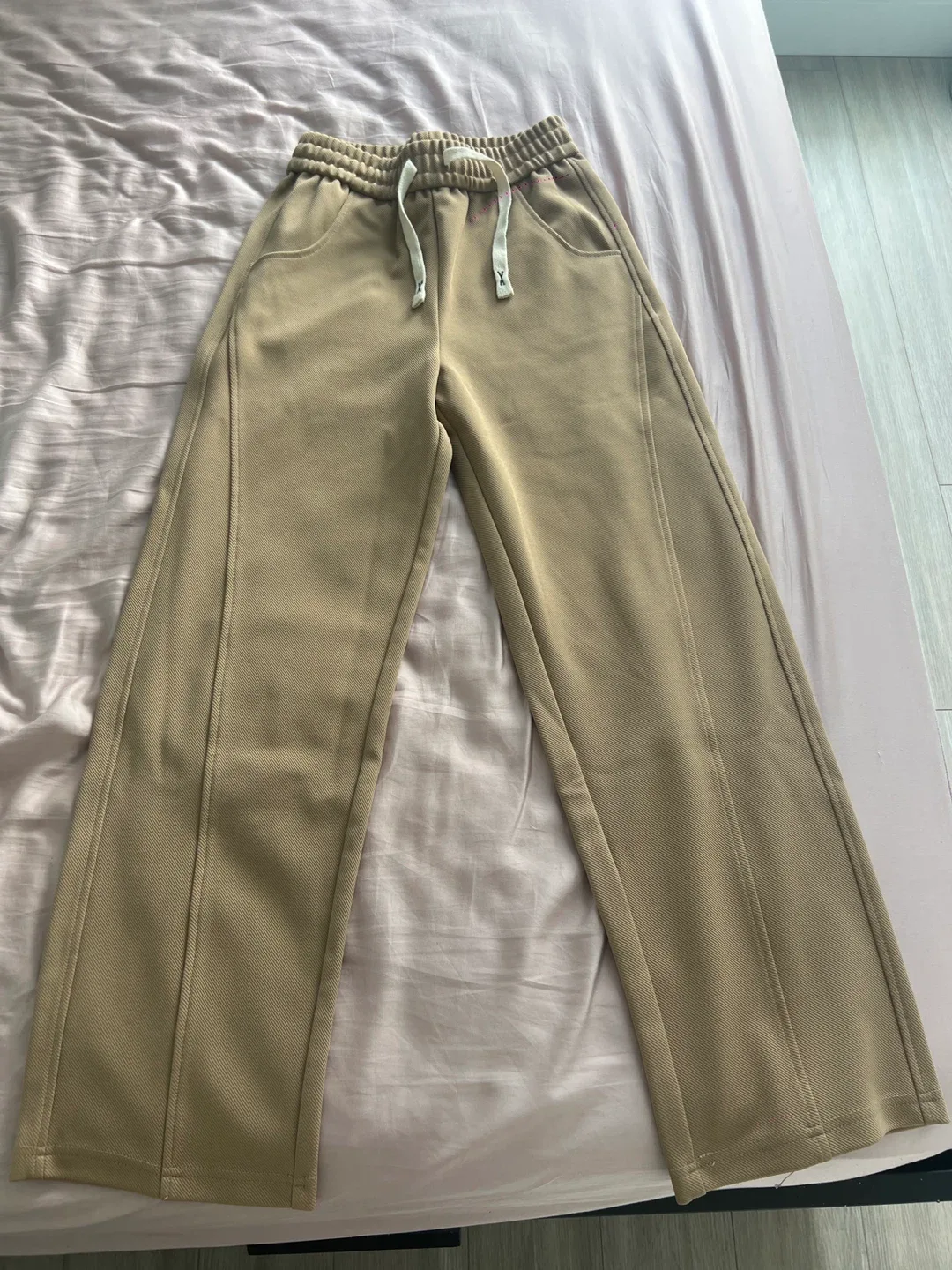 🥕Beige Wide Leg Lounge Pants image indicator(3)