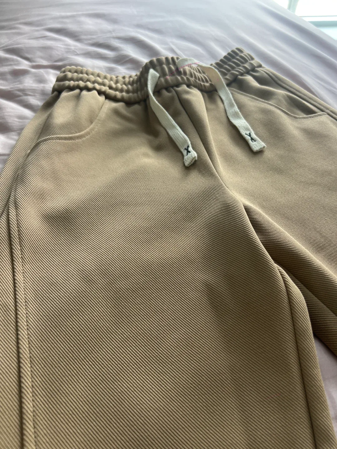 🥕Beige Wide Leg Lounge Pants image indicator(4)