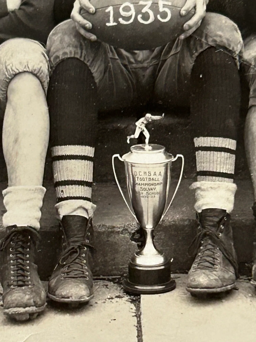 1935 Football team jock college men photo trophy vintage sports image indicator(6)