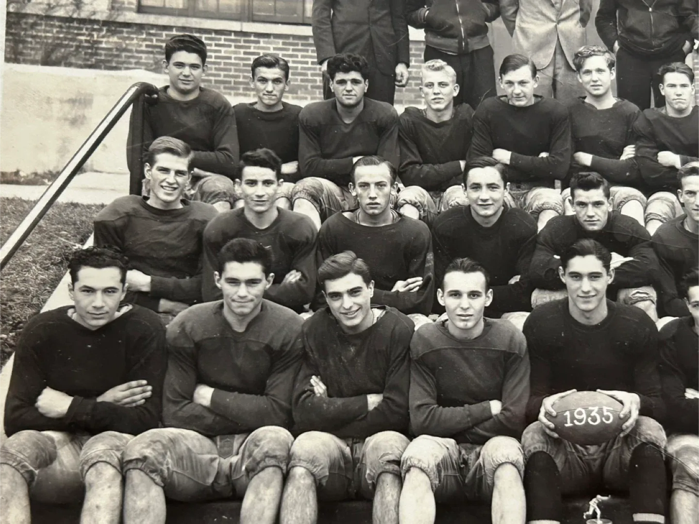 1935 Football team jock college men photo trophy vintage sports image indicator(3)