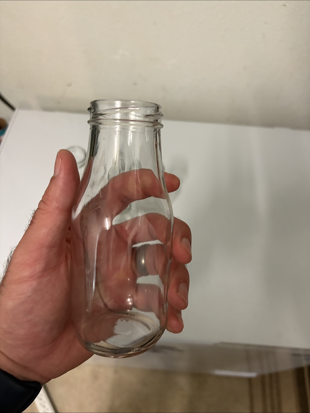 5 Clear Glass Milk Bottles 🥕 - photo 2