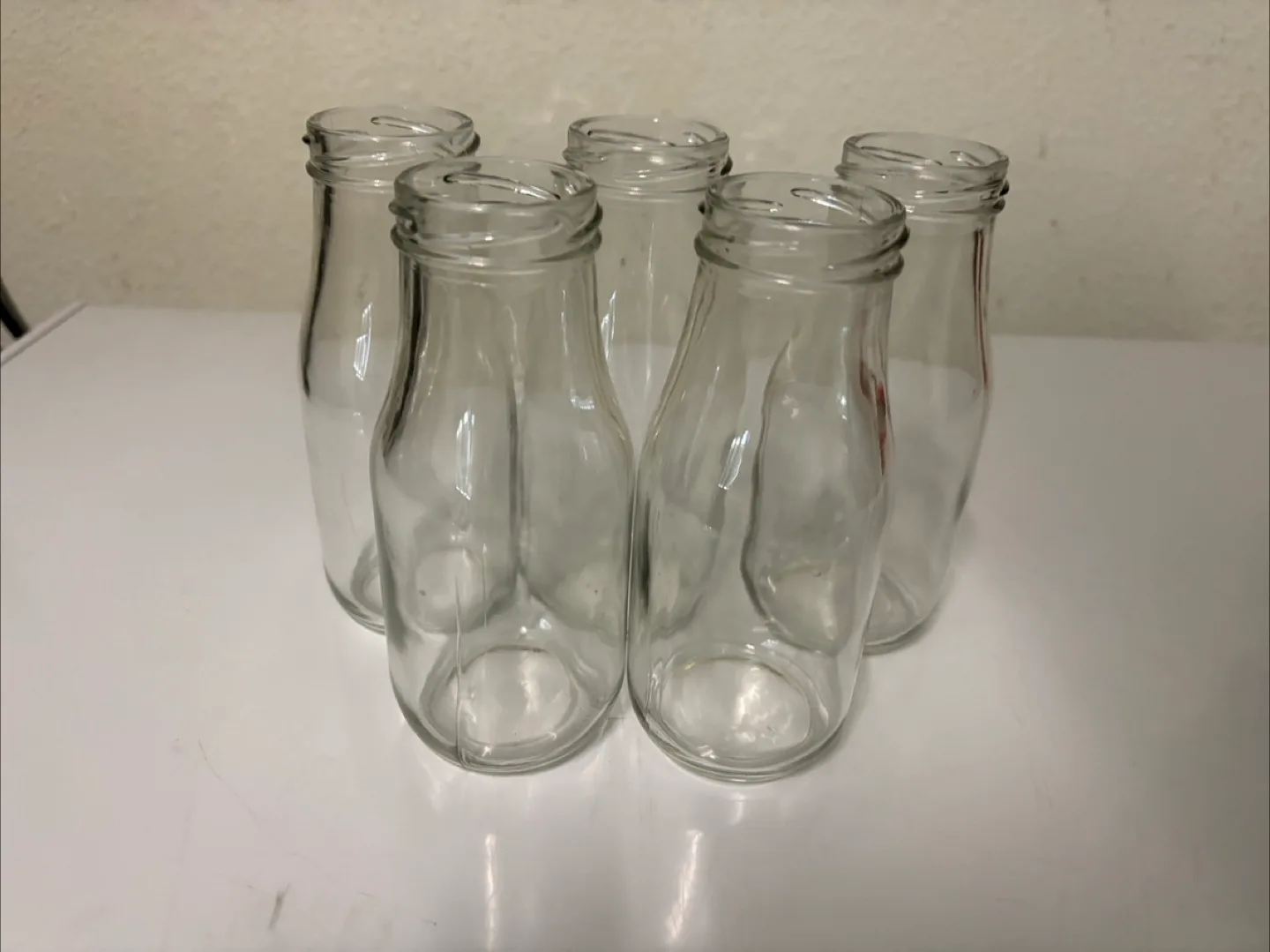 5 Clear Glass Milk Bottles 🥕 thumbnail