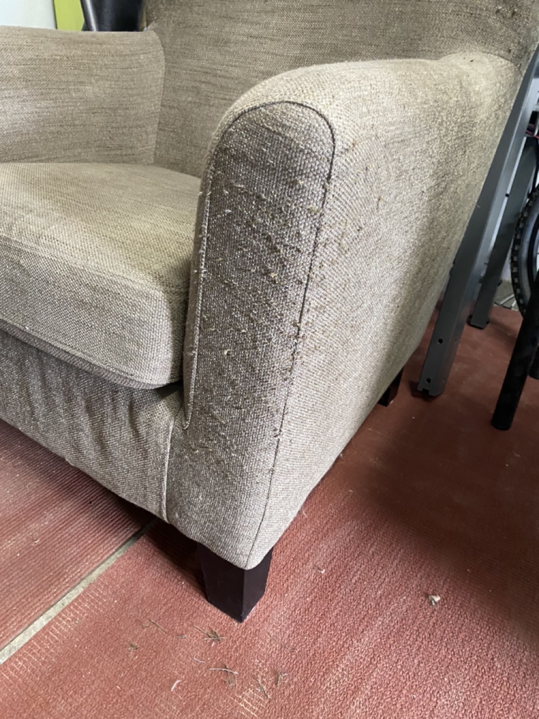 IKEA Beige Armchair and Ottoman Set - photo 4