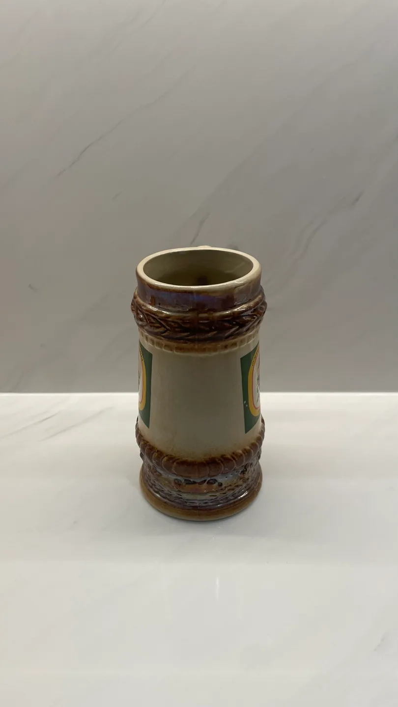 Vintage Red Cap Ale Ceramic Beer Stein Mug image indicator(2)