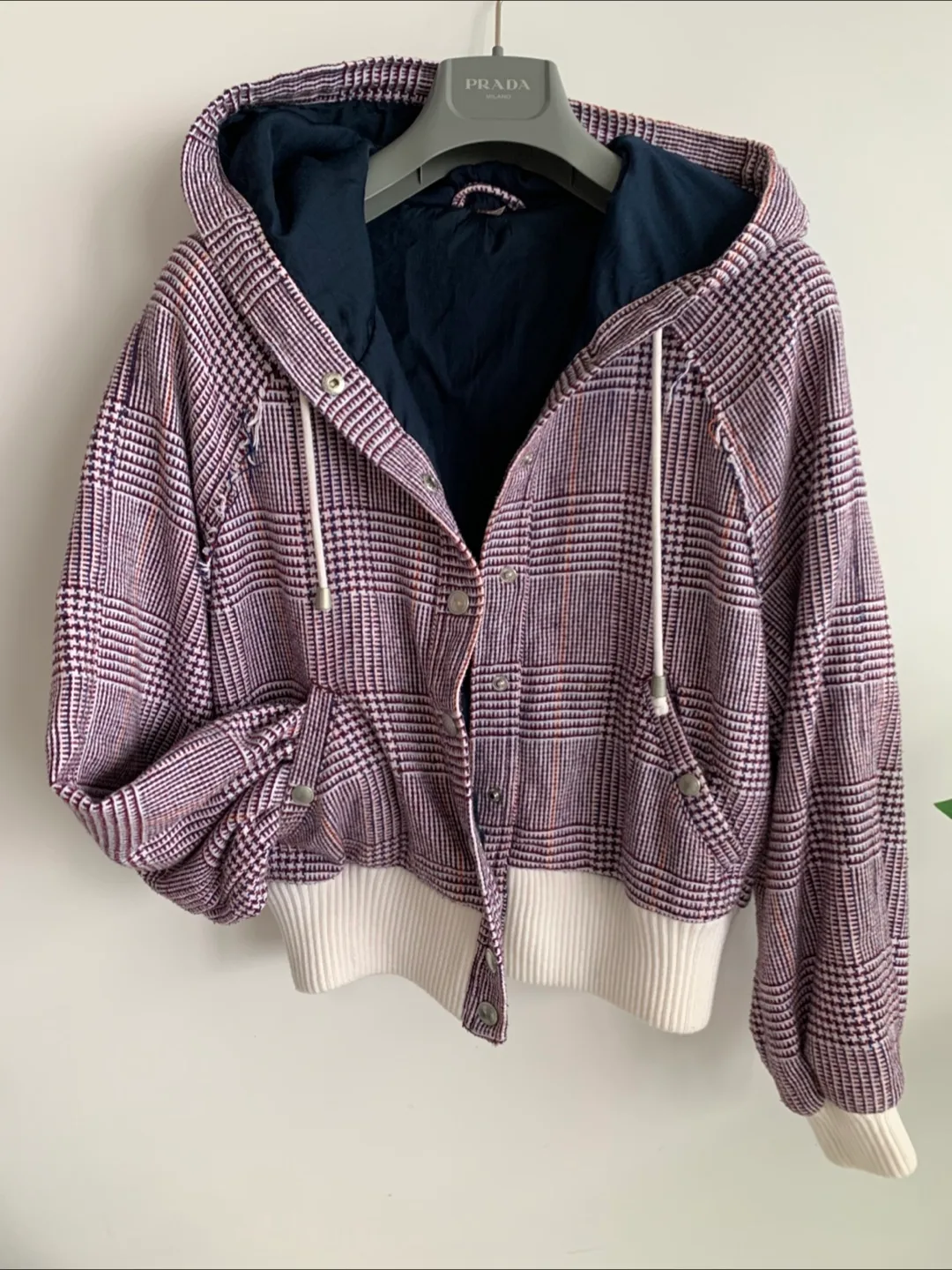 🩶 “Free People” Fabian Plaid Hooded Bomber Jacket image indicator(6)