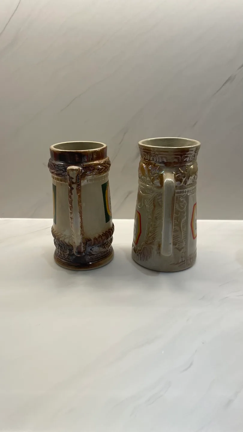 Vintage Molson Light & Red Cap Ale Beer Stein Mugs image indicator(3)