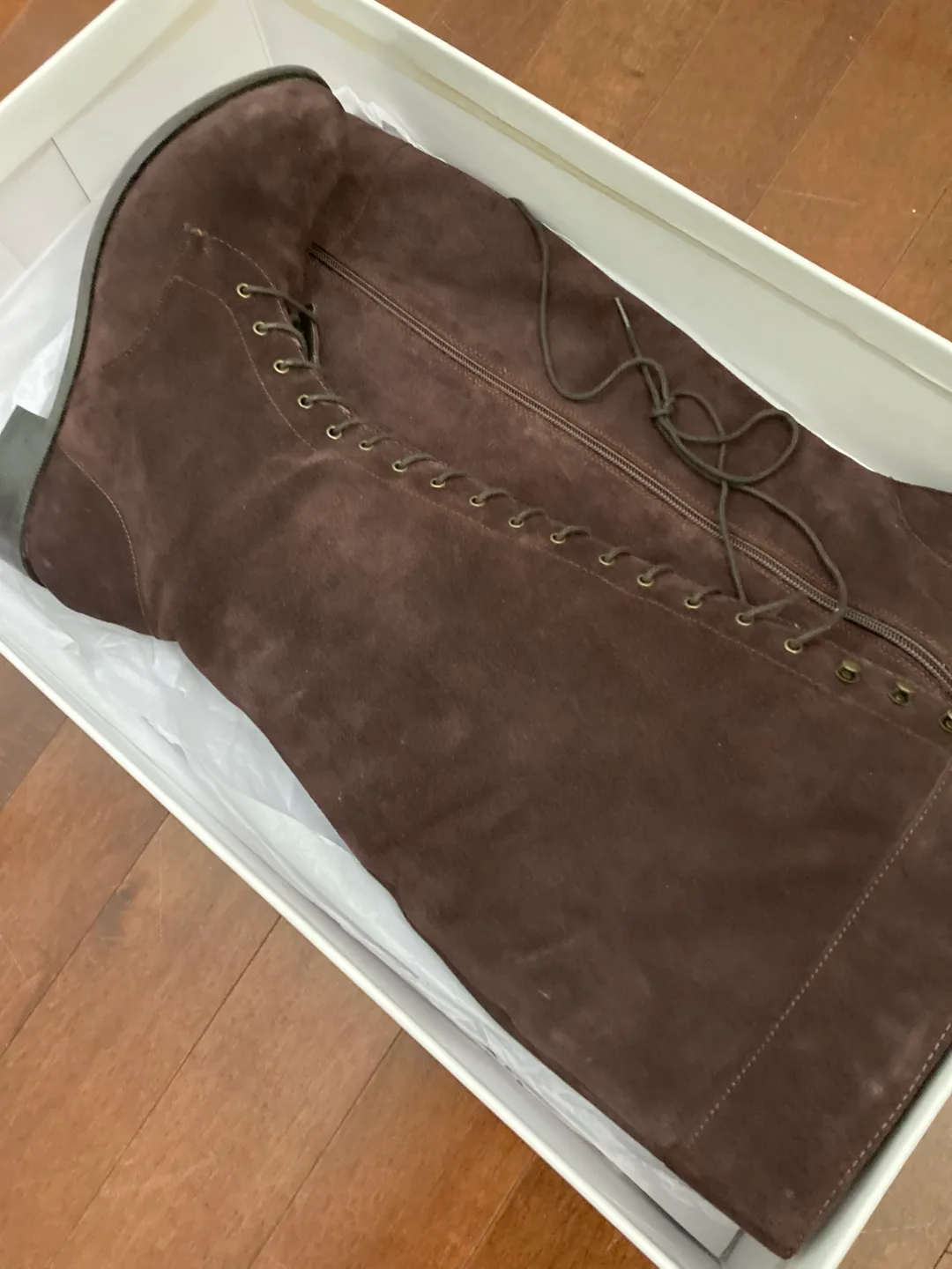 Long Tall Sally Harriet Lace Up Knee High Boots - Size 11 thumbnail