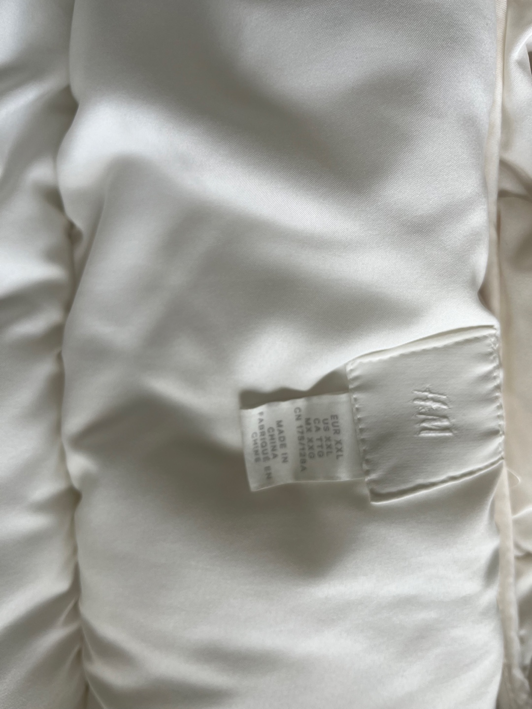 H&M White Puffer Jacket XXL - photo 5