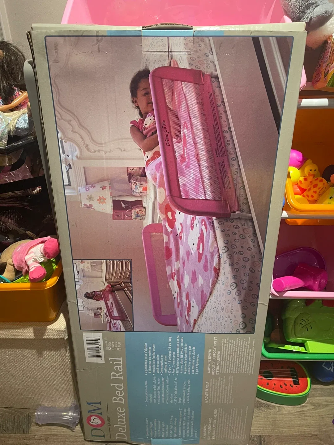 Dream On Me Deluxe Bed Rail - Pink thumbnail