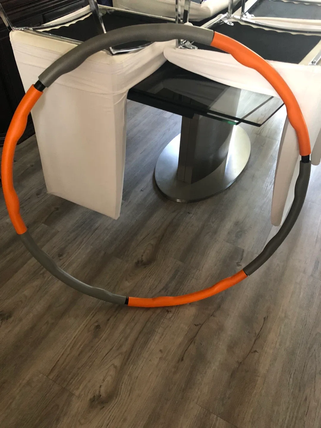 Weighted Hula Hoop - Orange & Grey thumbnail