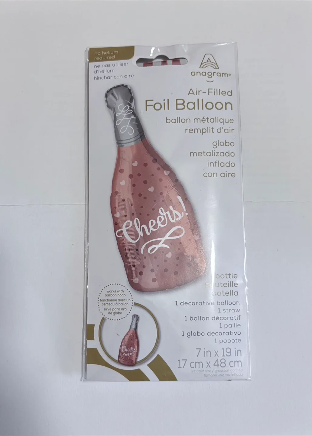 Anagram Foil Balloon - Cheers Bottle thumbnail