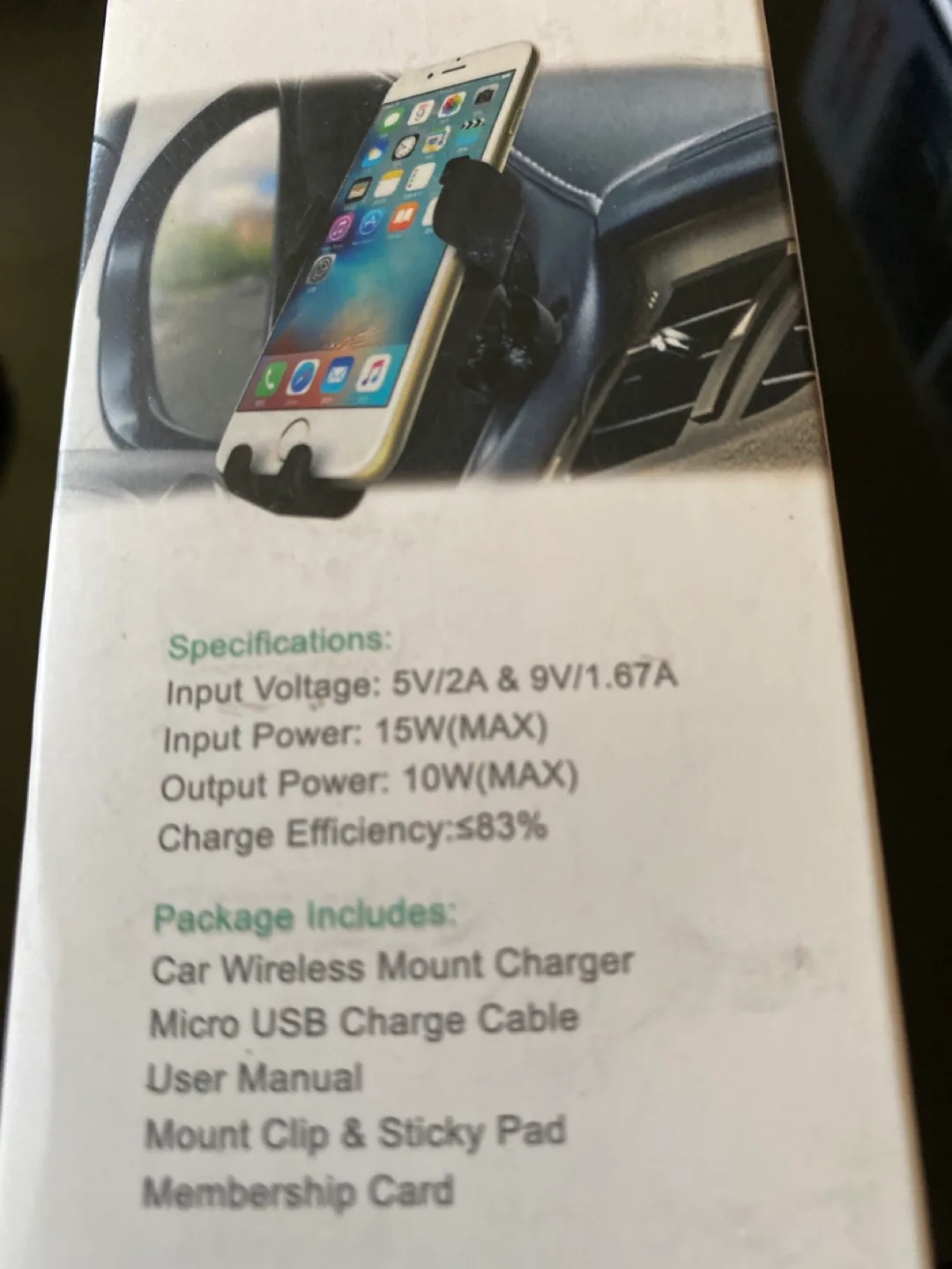 Wireless Car Mount Charger - New in Box! image indicator(4)