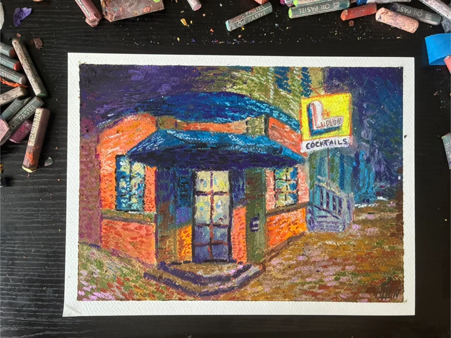 Original Art - Ludlow Cocktail Bar Painting image indicator(3)