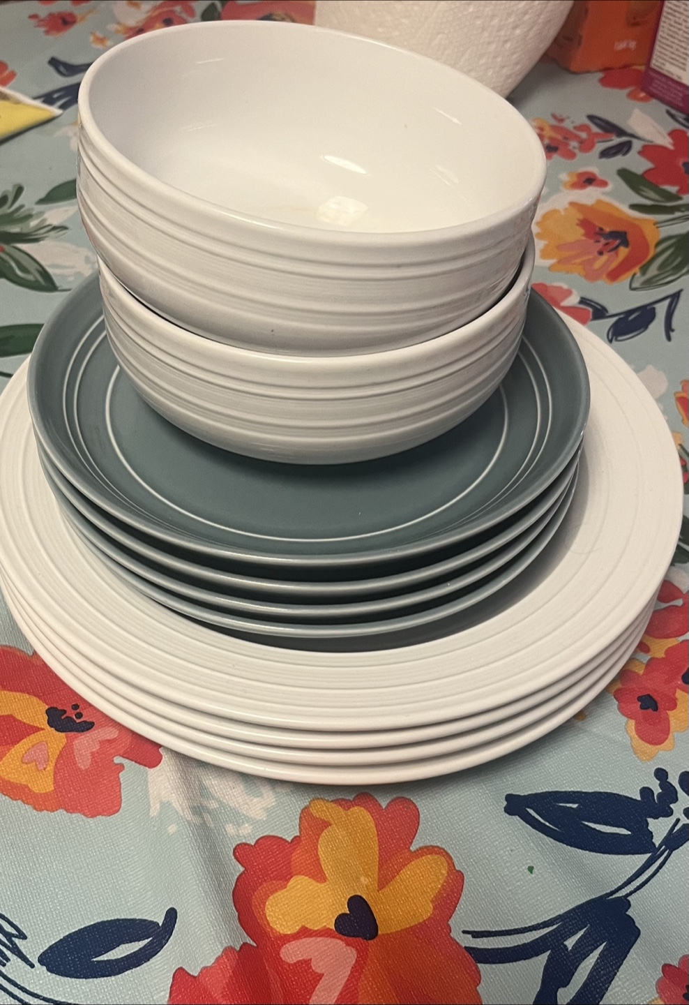 Dishes - White and Blue