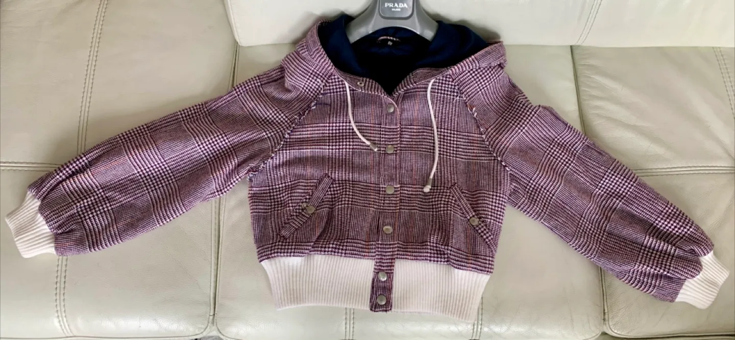 🩶 “Free People” Fabian Plaid Hooded Bomber Jacket image indicator(5)