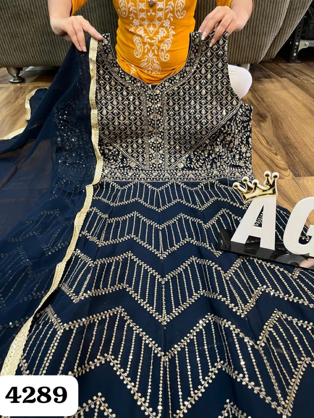 Embroidered Anarkali Dress - photo 3