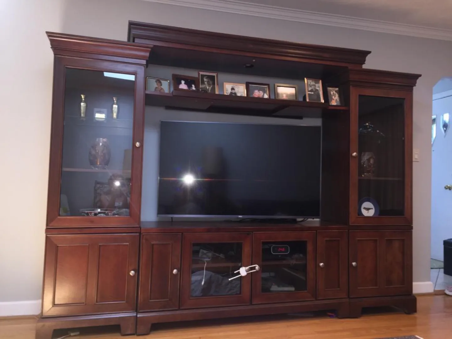 Entertainment Center - Brown Wood thumbnail