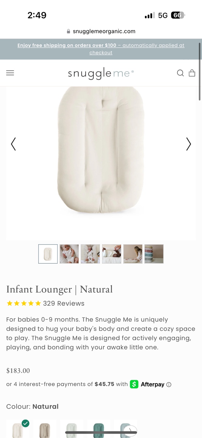 Snuggle Me Organic Infant Lounger + 3 covers
