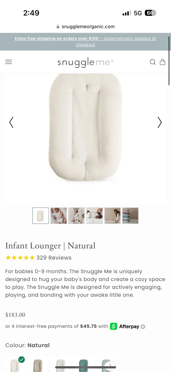 Snuggle Me Organic Infant Lounger + 3 covers