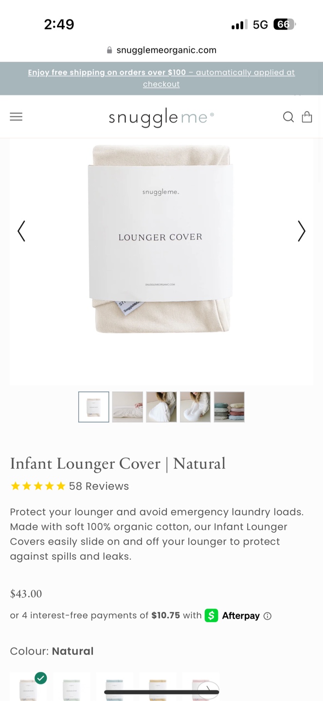 Snuggle Me Organic Infant Lounger + 3 covers - photo 2