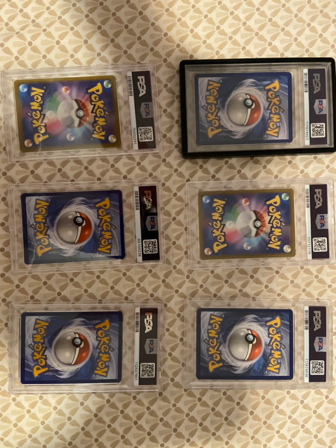 PSA Graded Pokemon Cards - Magikarp, Rayquaza, Mewtwo image indicator(2)