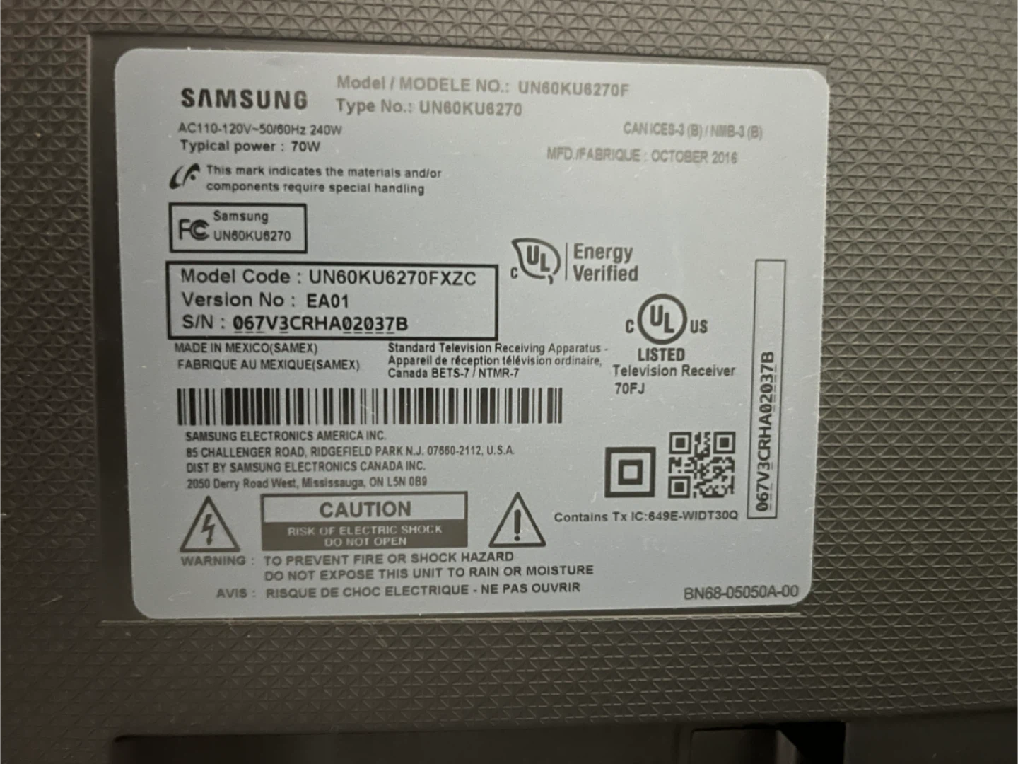 Samsung UN60KU6270 60" 4K UHD TV - photo 2
