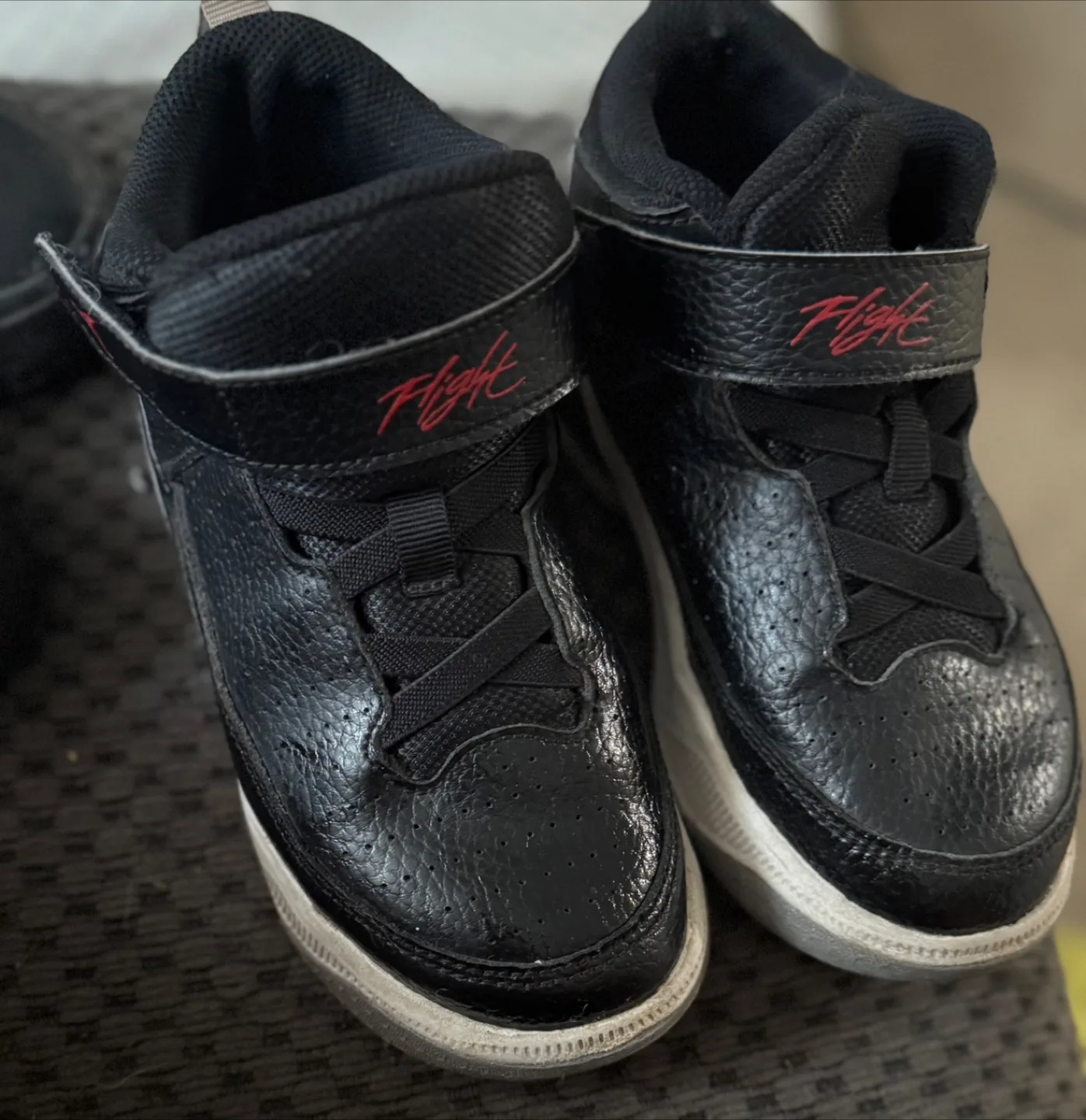 Jordan Flight Sneakers 13c & Black loafers size 1 image indicator(2)