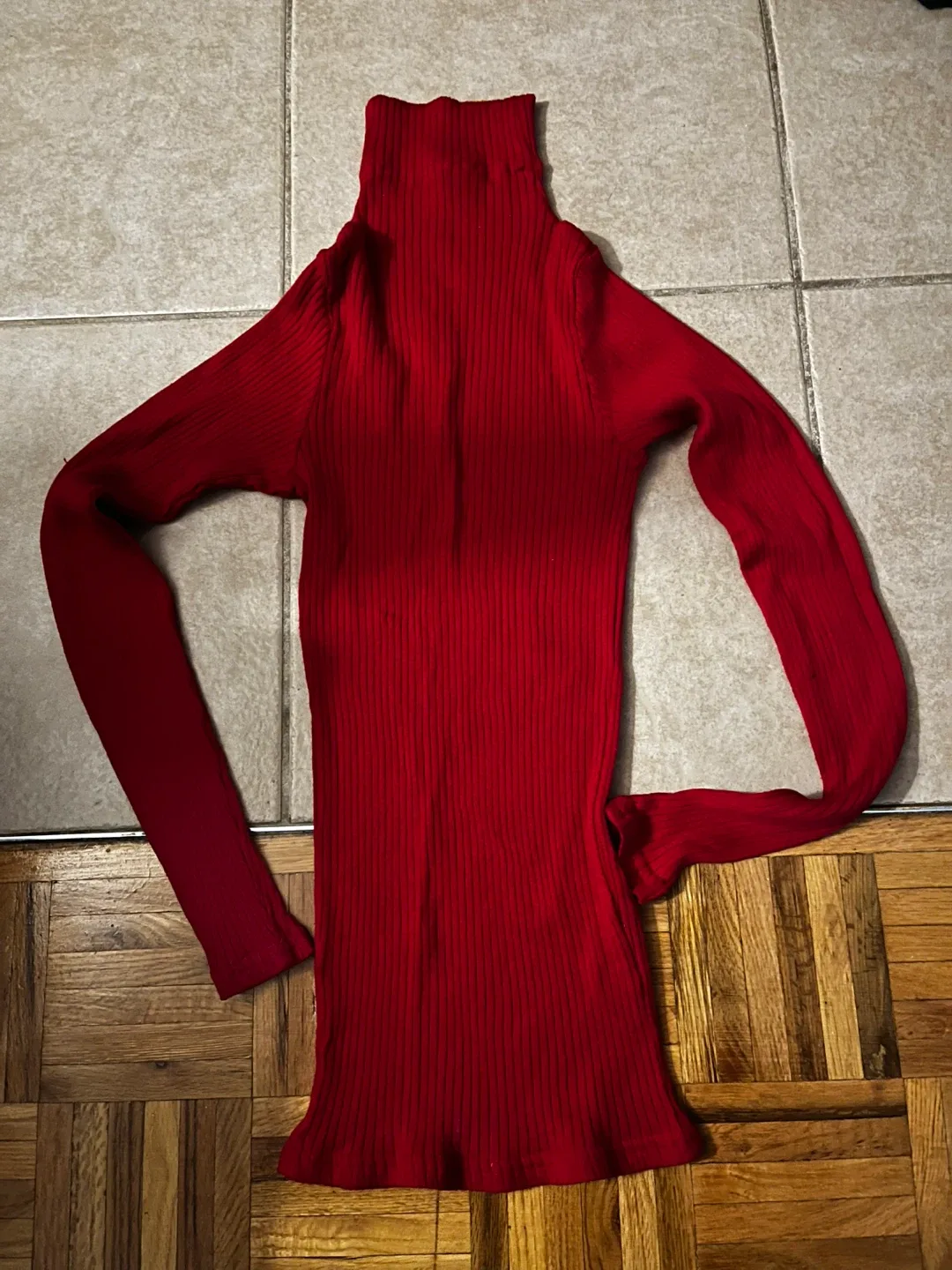 Club Monaco Red Turtleneck - Size XS thumbnail