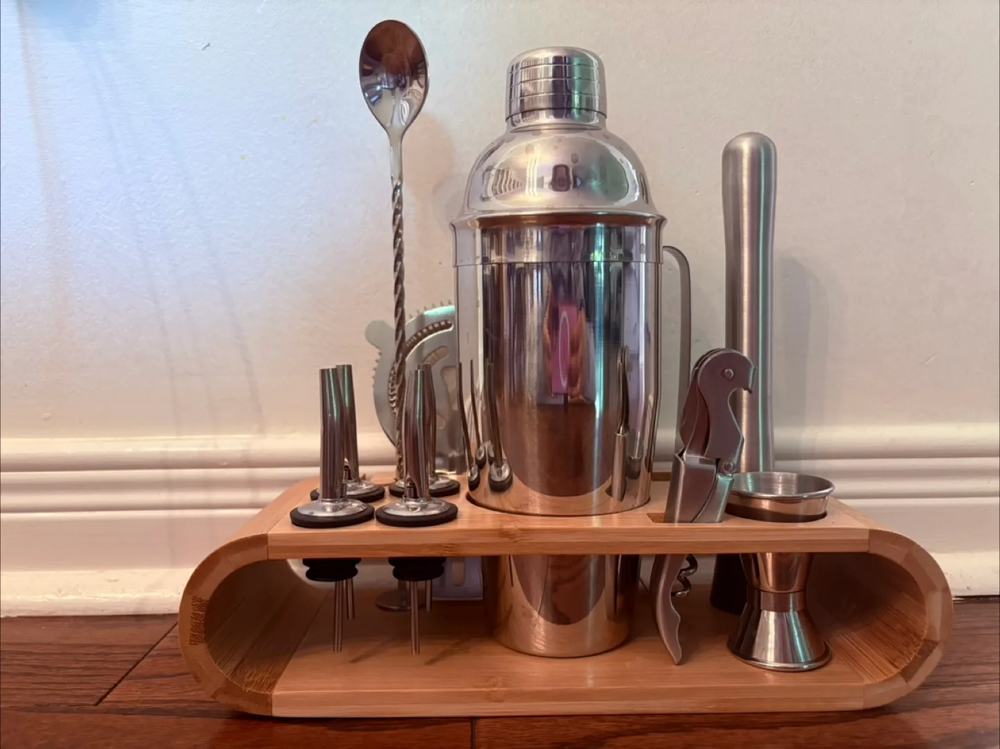🍸 Premium Mixology Bar Kit with Holder - Shake, Stir, & Impress! thumbnail