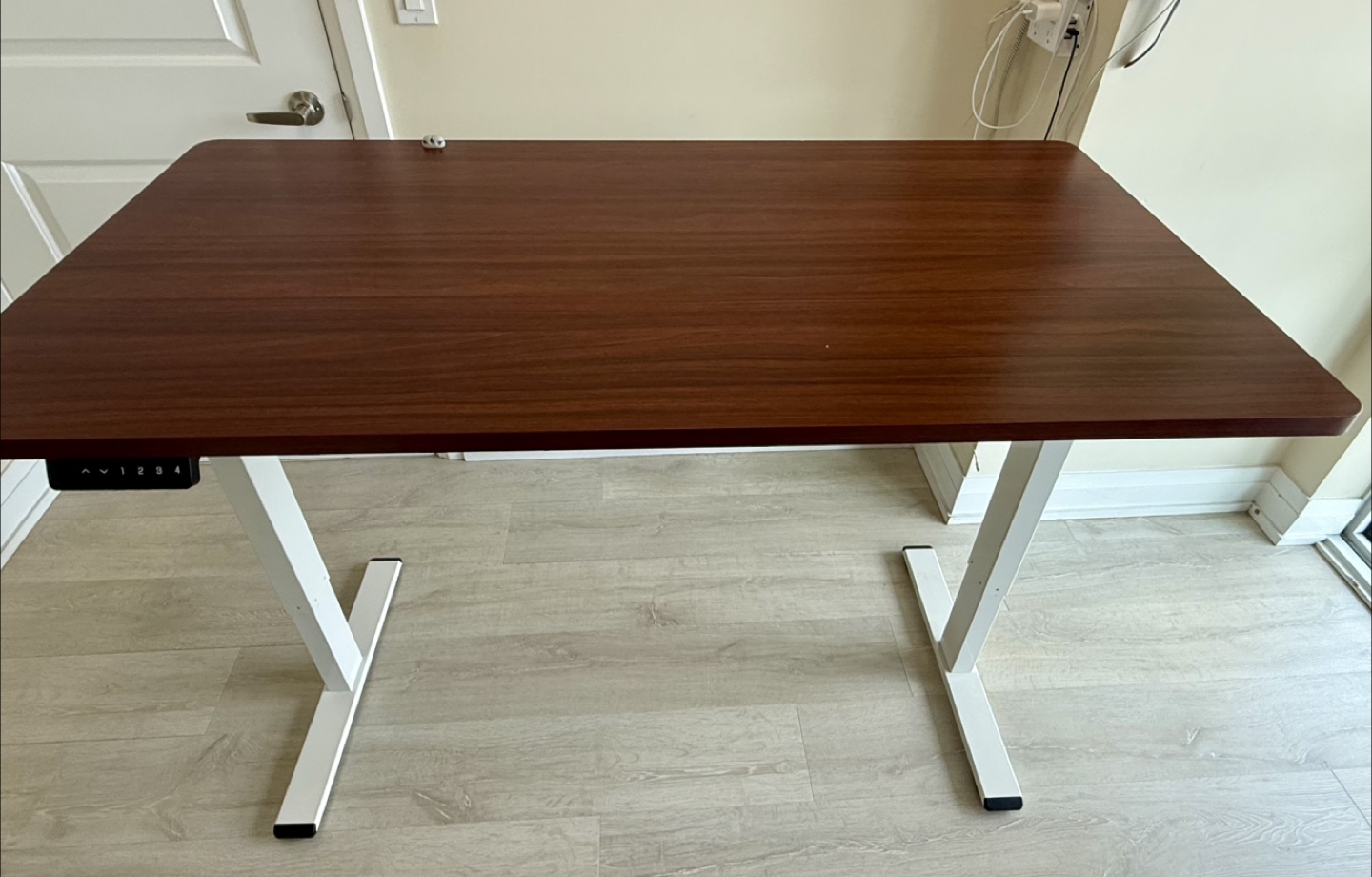 FLEXISPOT Standing Desk Electric - 55” Mahogany Top