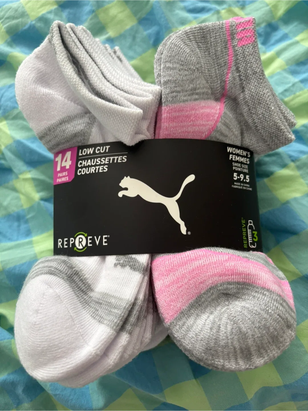 Puma low cut socks (New) (size 5-9.5) (14 pairs)(FREE) thumbnail
