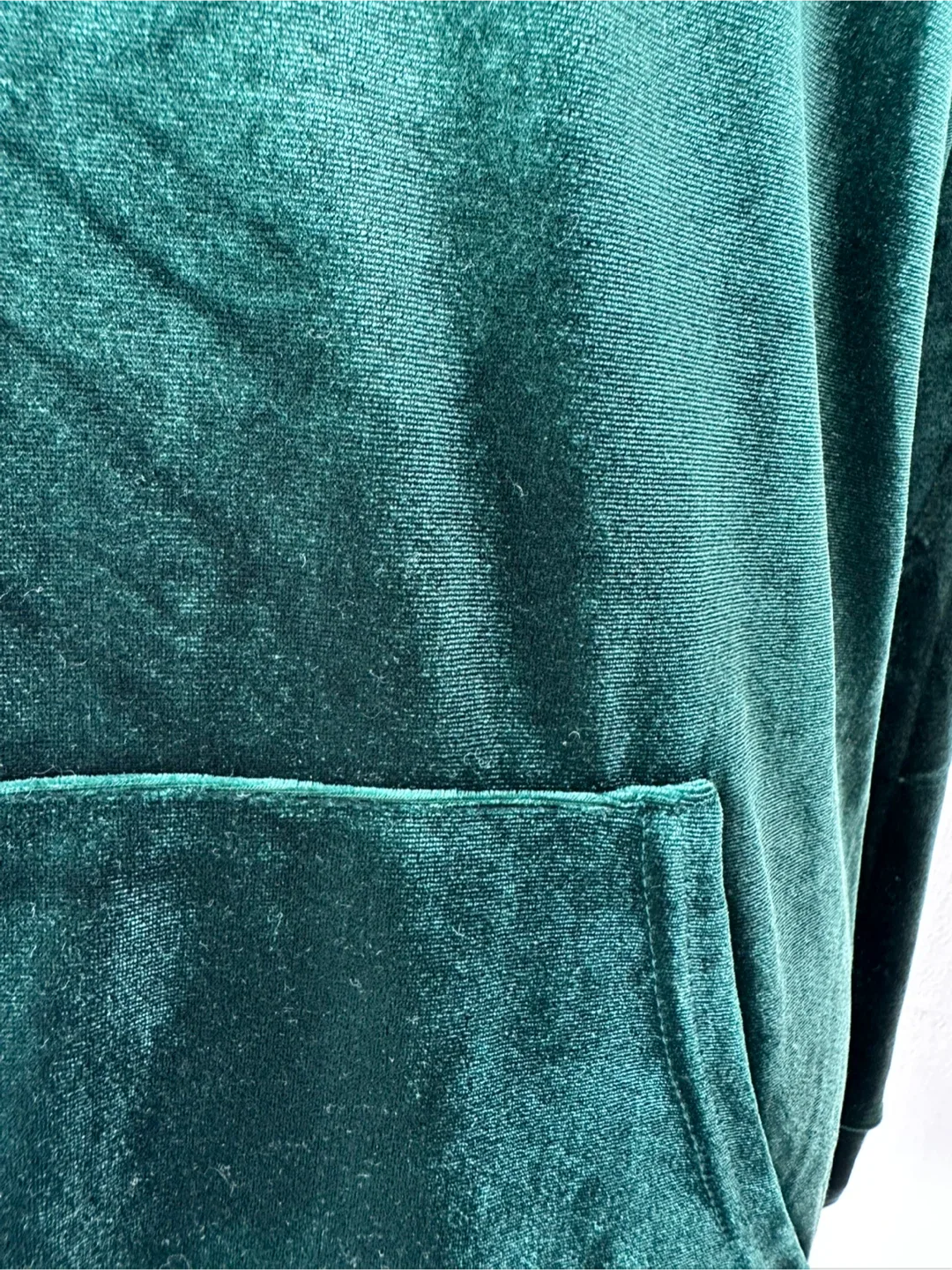 Green Velvet Hoodie Dress image indicator(6)