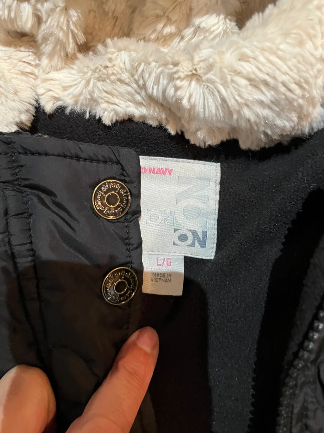 kids Old Navy Black Winter Jacket - Size L/G image indicator(2)