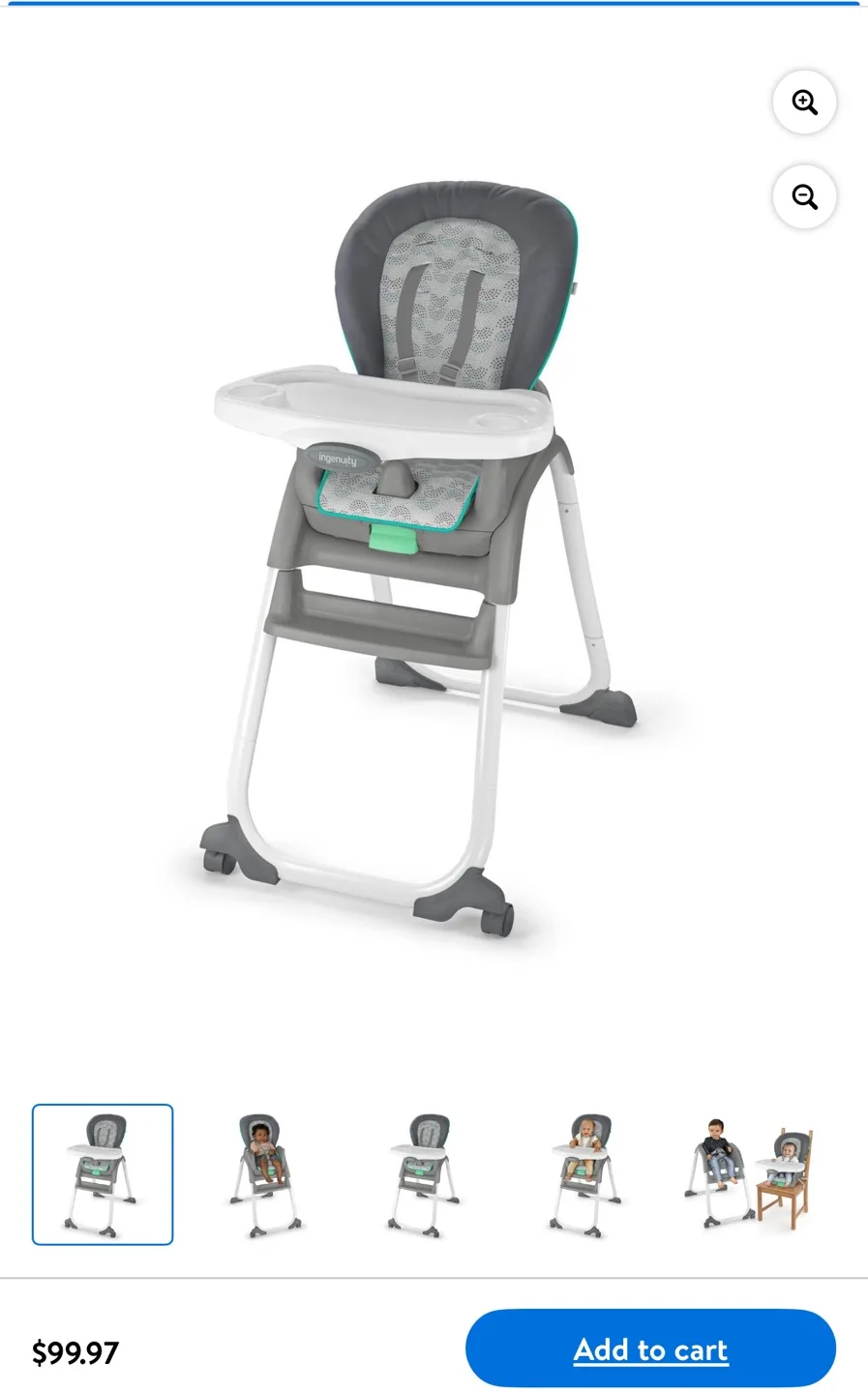 Ingenuity Baby Base 4 in-1 High Chair Seat