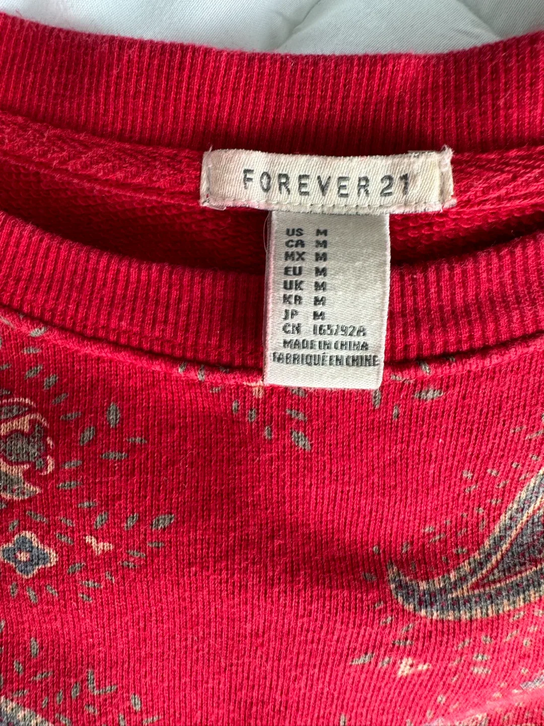 Red Paisley Patterned Sweatshirt image indicator(6)